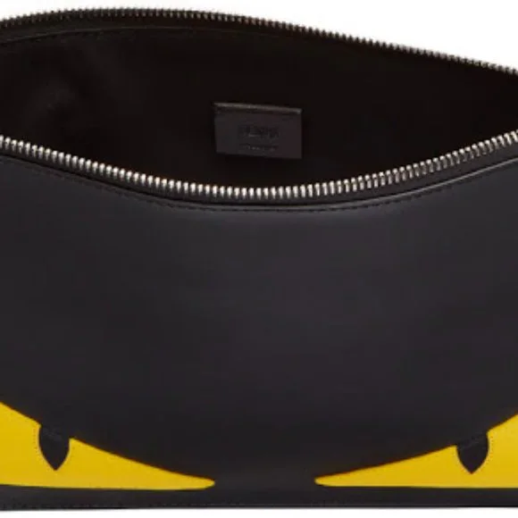 FENDI Bag Bugs Leather Pouch Clutch - Picture 3 of 8